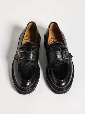 
                  
                    Load image into Gallery viewer, TOMMY LUG HAIRY CALF BLACK
                  
                