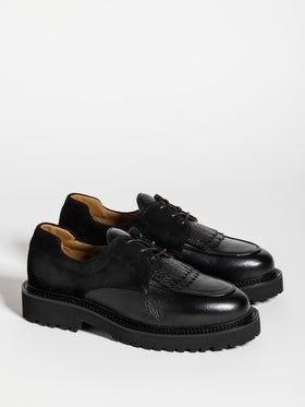 MAX BI-MATERIAL SUEDE BLACK