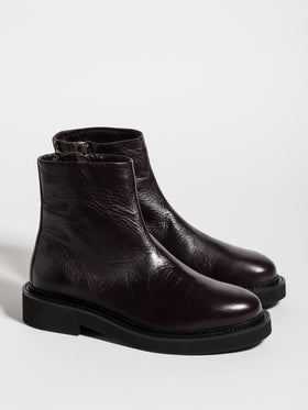 MARCUS DISTRESSED CALF DARK BROWN