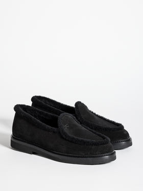 ALEXIS BLACK SHEARLING